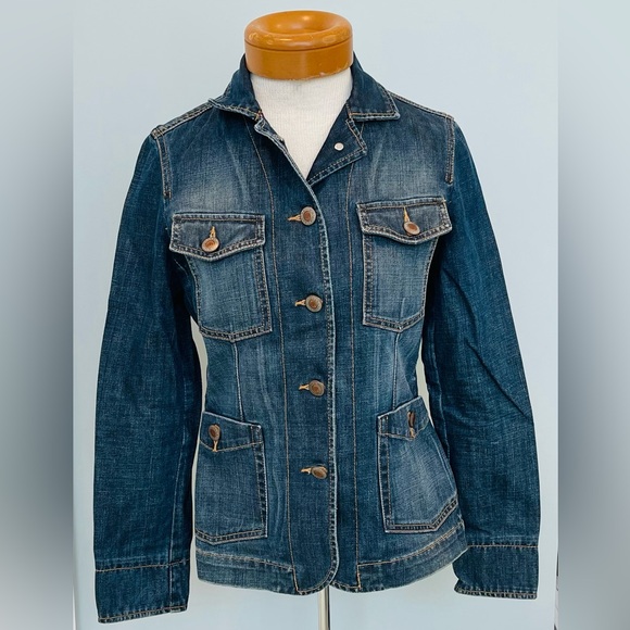 BANANA REPUBLIC Denim Blazer / Jacket Size Small - Picture 1 of 10